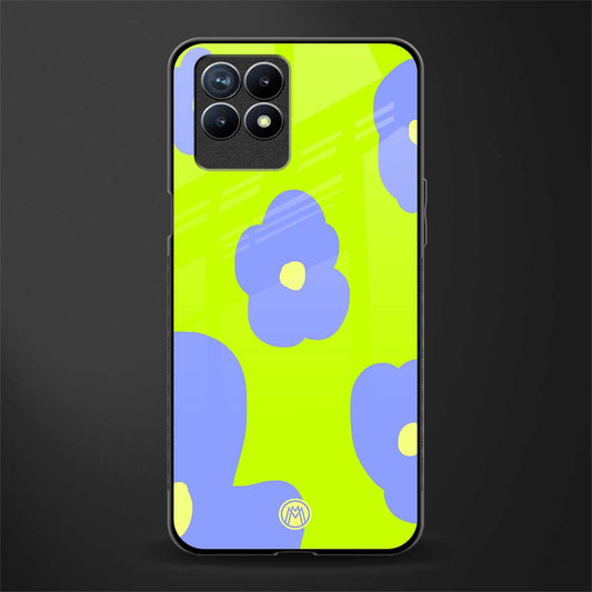 chartreuse arctic flowers glass case for realme 8i image