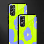 chartreuse arctic flowers glass case for samsung galaxy m52 5g image-2