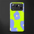 chartreuse arctic flowers glass case for mi 11 ultra 5g image