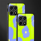 chartreuse arctic flowers glass case for oneplus 10 pro 5g image-2