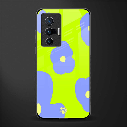 chartreuse arctic flowers glass case for vivo x70 image