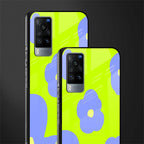 chartreuse arctic flowers glass case for vivo x60 image-2
