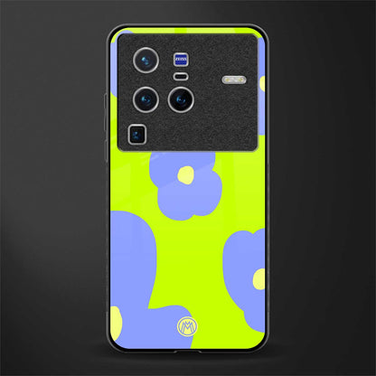 chartreuse arctic flowers glass case for vivo x80 pro 5g image