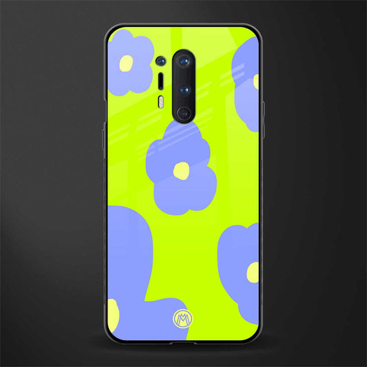 chartreuse arctic flowers glass case for oneplus 8 pro image