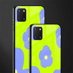 chartreuse arctic flowers glass case for samsung a81 image-2