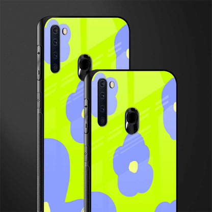 chartreuse arctic flowers glass case for samsung a21 image-2