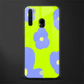 chartreuse arctic flowers glass case for samsung a21 image