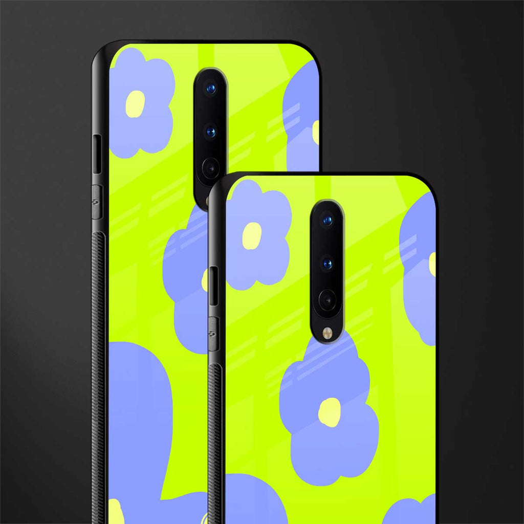 chartreuse arctic flowers glass case for oneplus 8 image-2