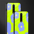 chartreuse arctic flowers glass case for oneplus 8 image-2