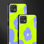 chartreuse arctic flowers back phone cover | glass case for samsung galaxy f42