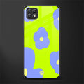 chartreuse arctic flowers back phone cover | glass case for samsung galaxy f42