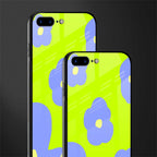 chartreuse arctic flowers glass case for iphone 7 plus image-2