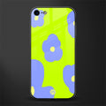 chartreuse arctic flowers glass case for iphone 8 image