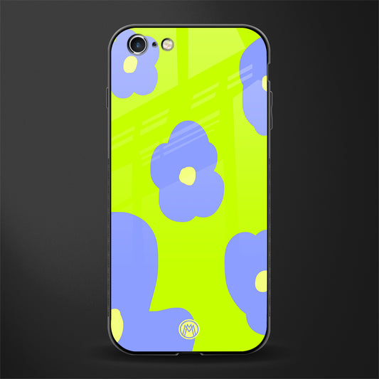 chartreuse arctic flowers glass case for iphone 6 image