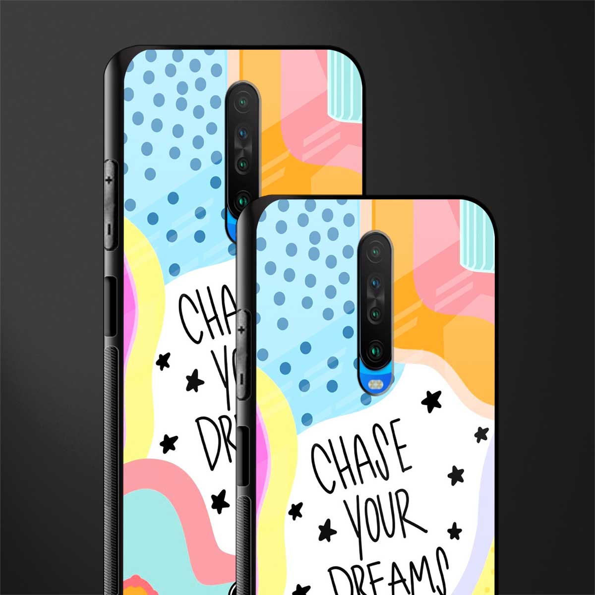 chase your dreams glass case for poco x2 image-2