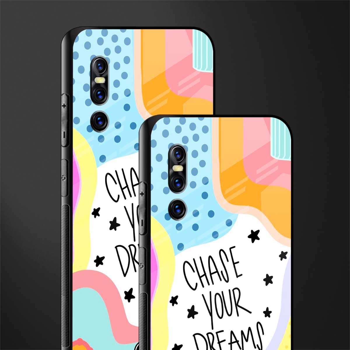 chase your dreams glass case for vivo v15 pro image-2
