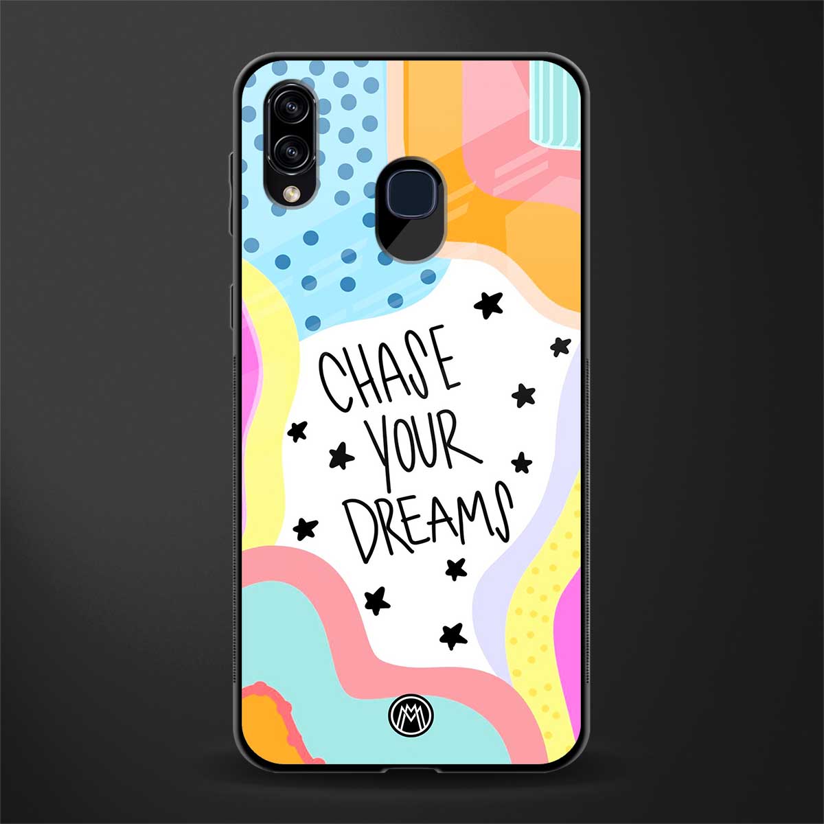 chase your dreams glass case for samsung galaxy a20 image