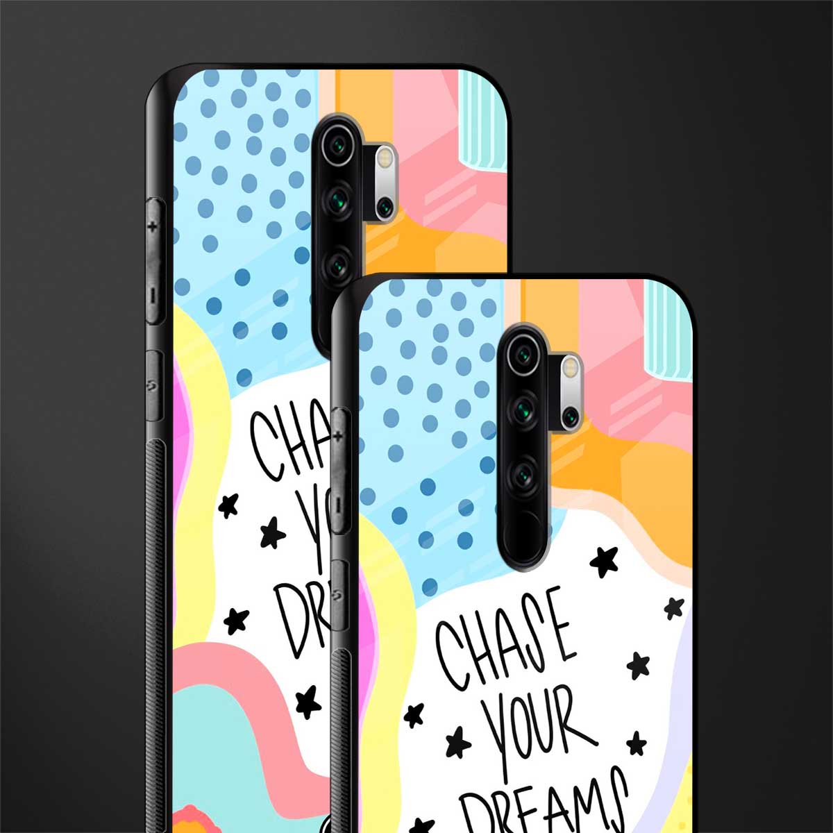 chase your dreams glass case for redmi note 8 pro image-2