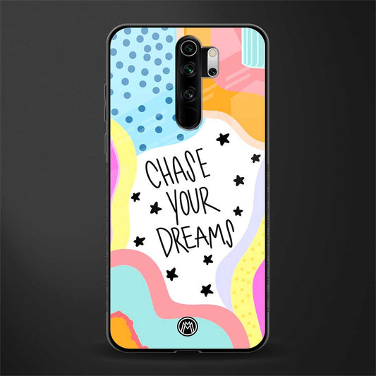 chase your dreams glass case for redmi note 8 pro image