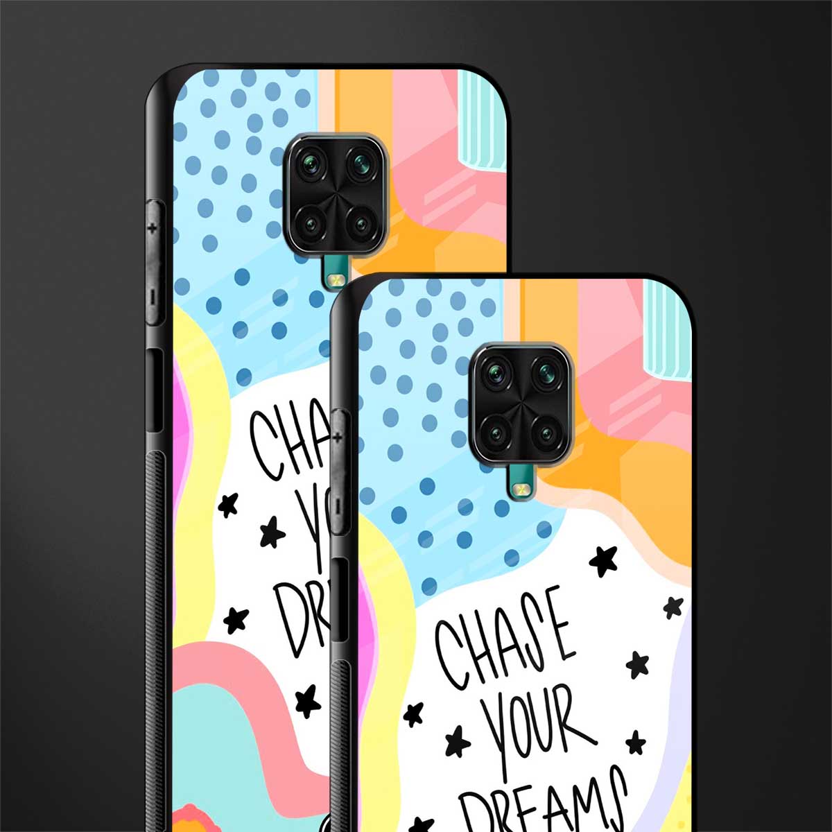 chase your dreams glass case for redmi note 9 pro image-2