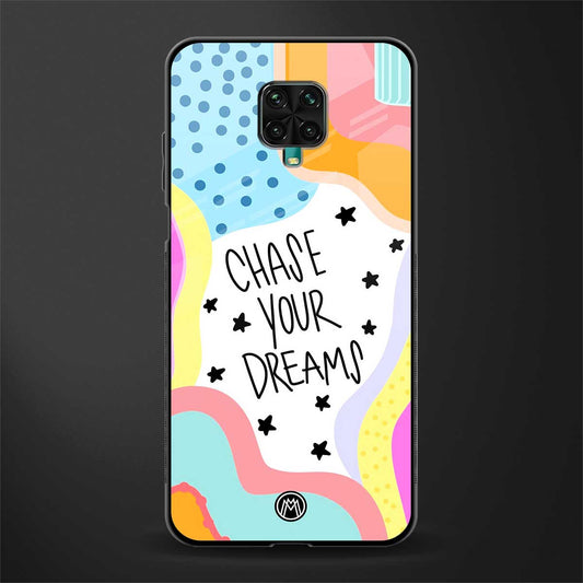 chase your dreams glass case for redmi note 9 pro max image