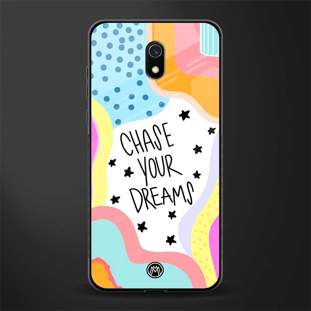chase your dreams glass case for redmi 8a image