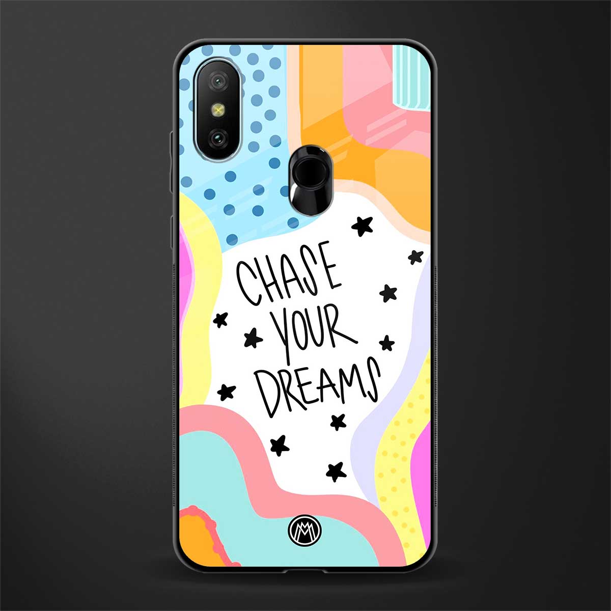 chase your dreams glass case for redmi 6 pro image