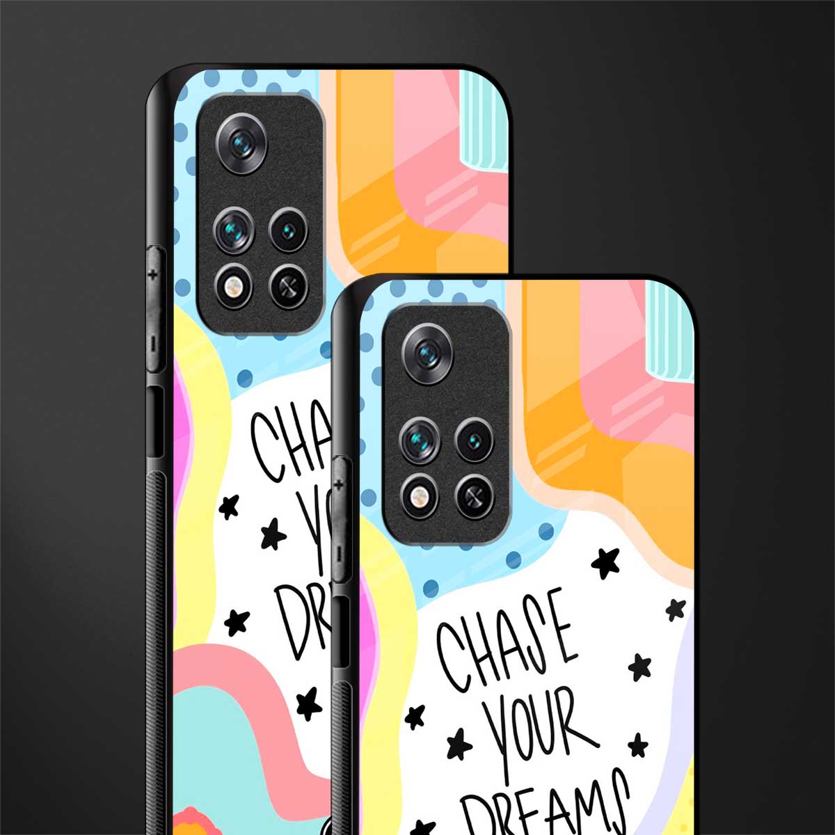 chase your dreams glass case for poco m4 pro 5g image-2