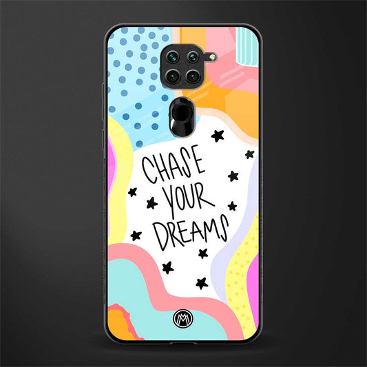 chase your dreams glass case for redmi note 9 image