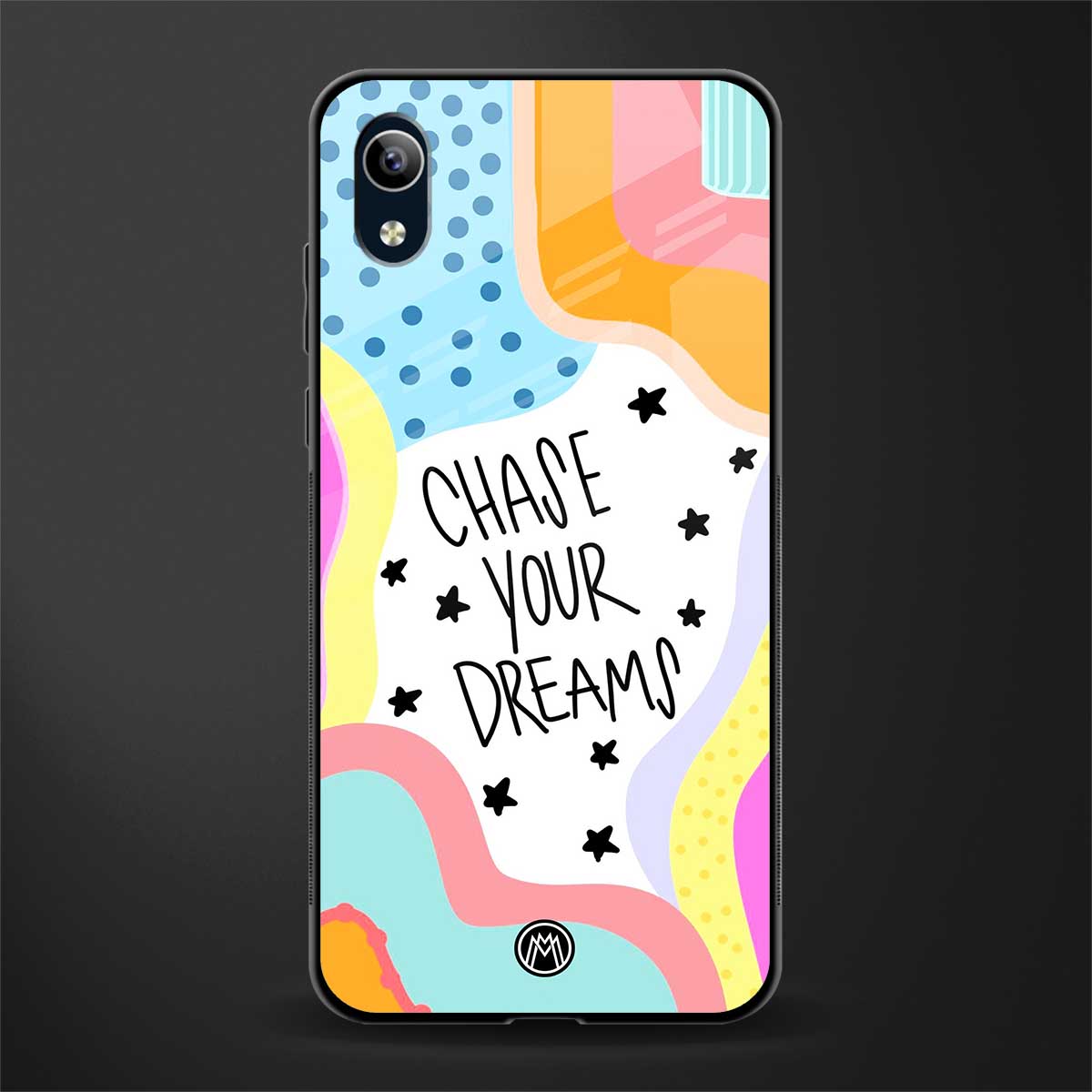 chase your dreams glass case for vivo y1s without fingerprint image