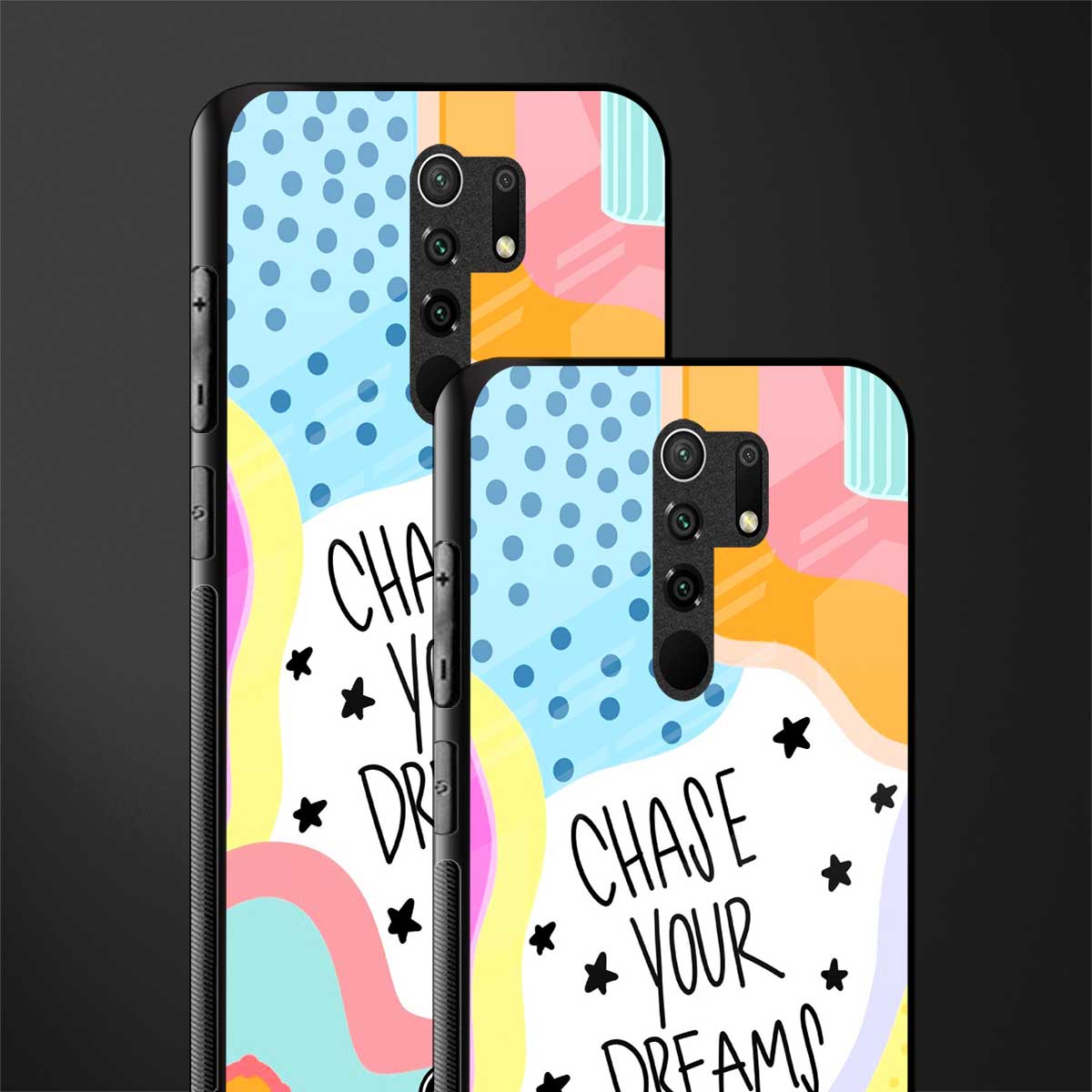 chase your dreams glass case for redmi 9 prime image-2