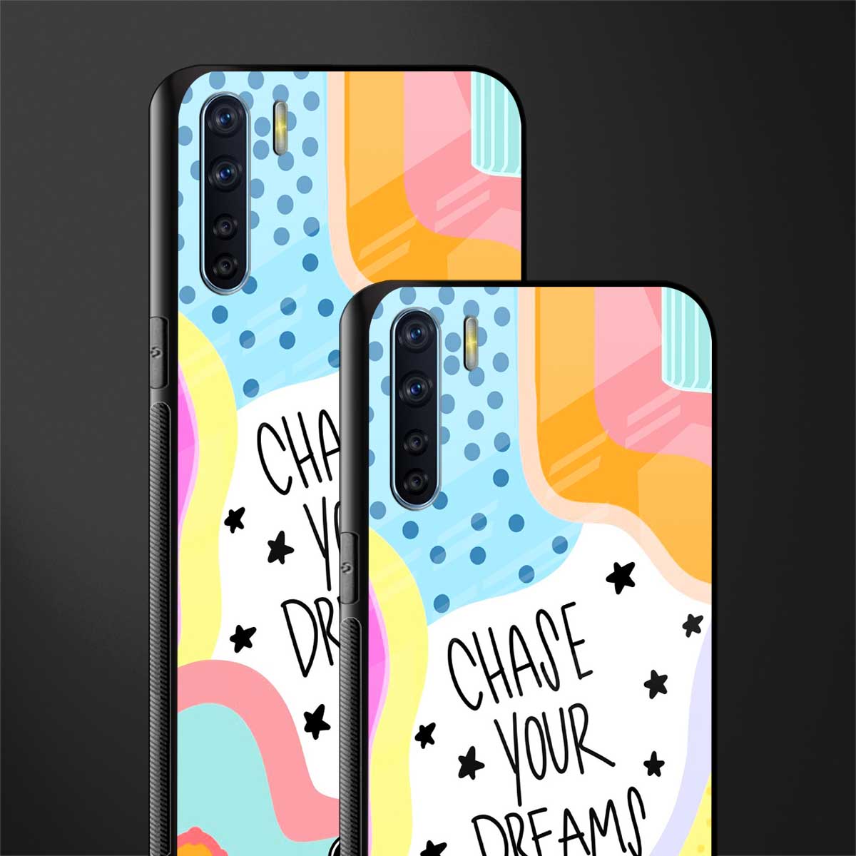chase your dreams glass case for oppo f15 image-2