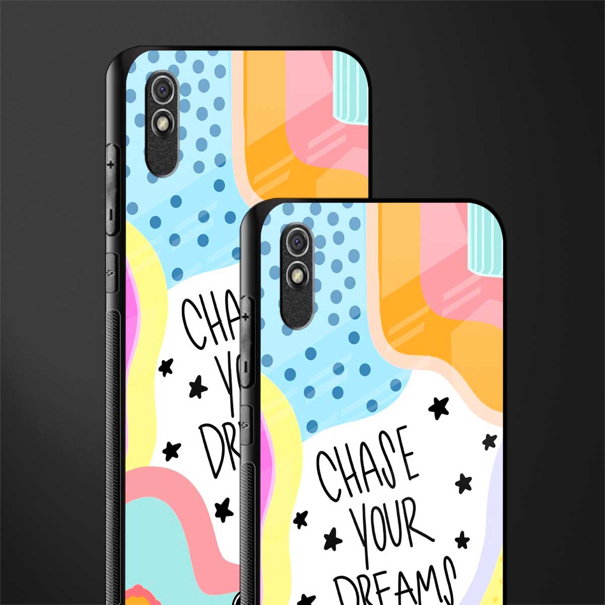 chase your dreams glass case for redmi 9a image-2