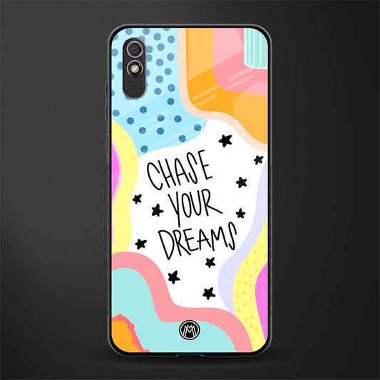 chase your dreams glass case for redmi 9i image