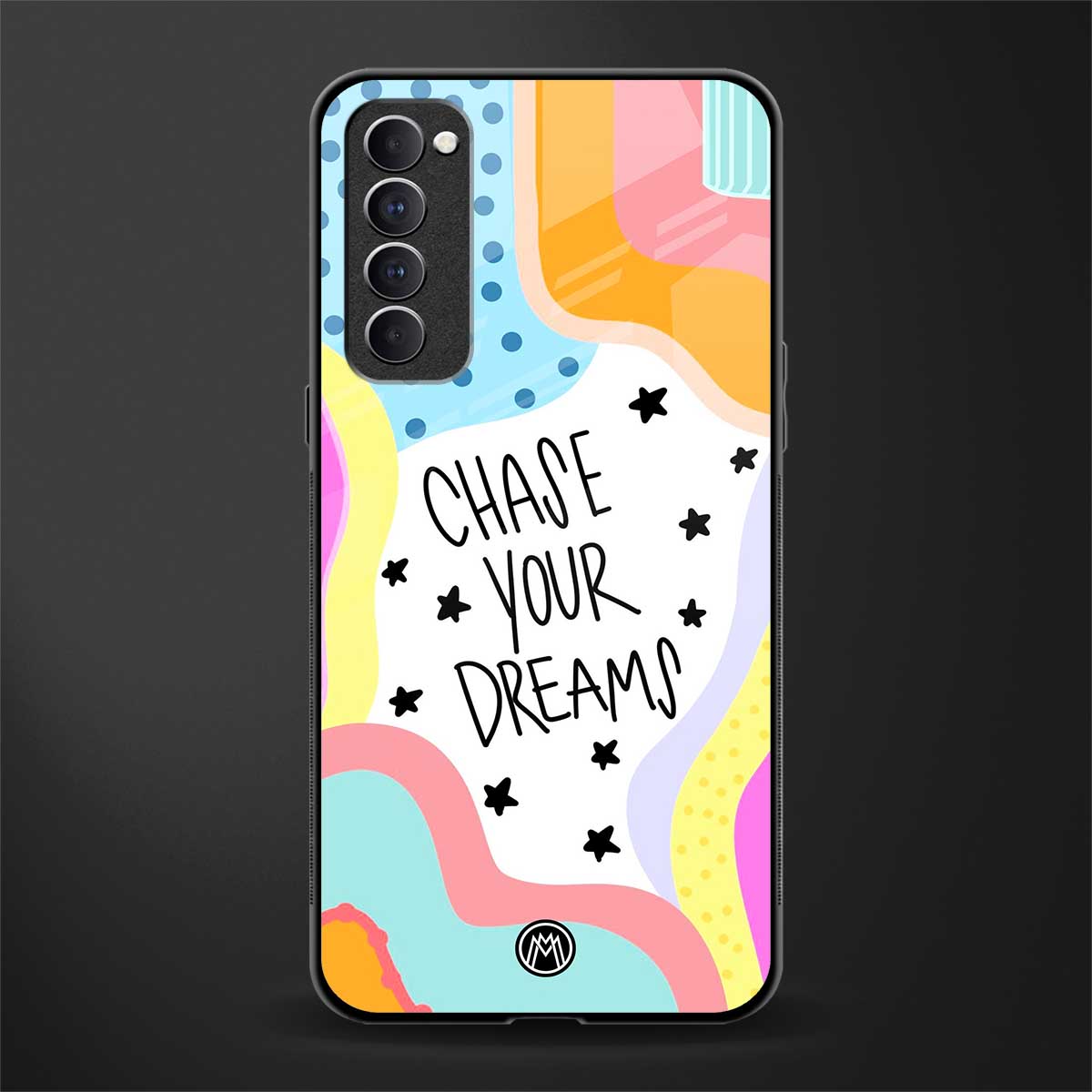 chase your dreams glass case for oppo reno 4 pro image