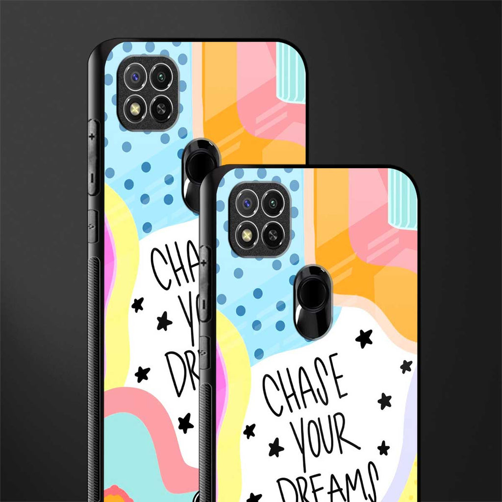chase your dreams glass case for redmi 9c image-2