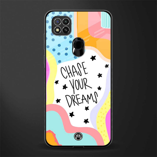 chase your dreams glass case for redmi 9 image