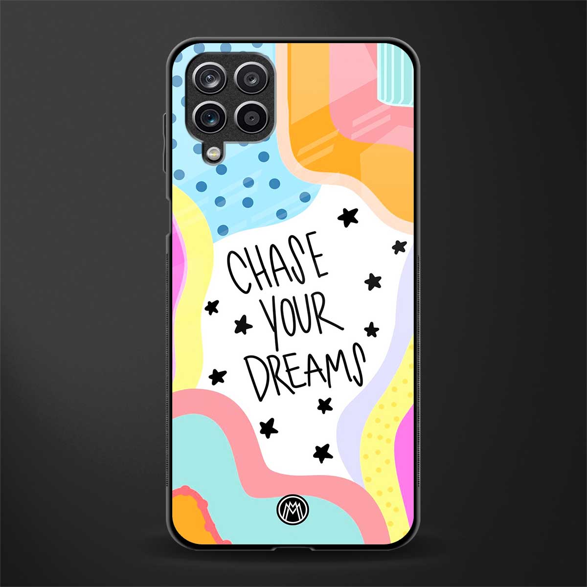 chase your dreams glass case for samsung galaxy a12 image