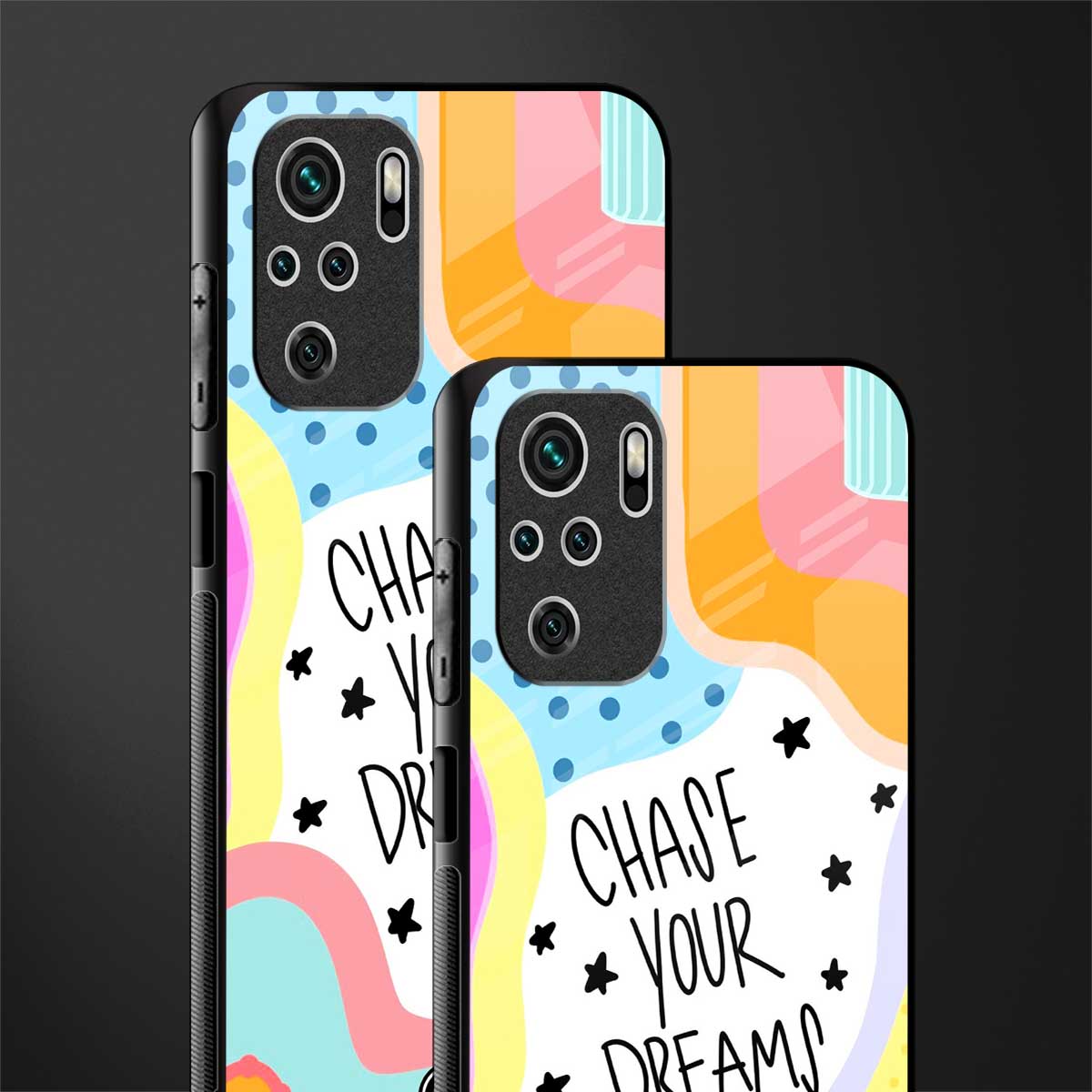 chase your dreams glass case for redmi note 10 image-2