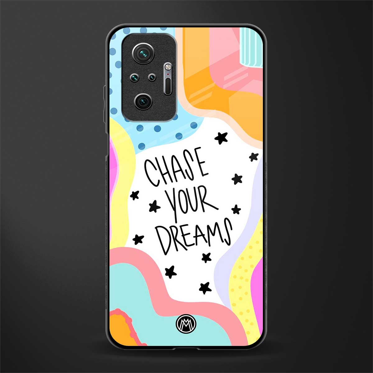 chase your dreams glass case for redmi note 10 pro max image