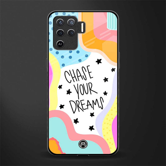 chase your dreams glass case for oppo f19 pro image