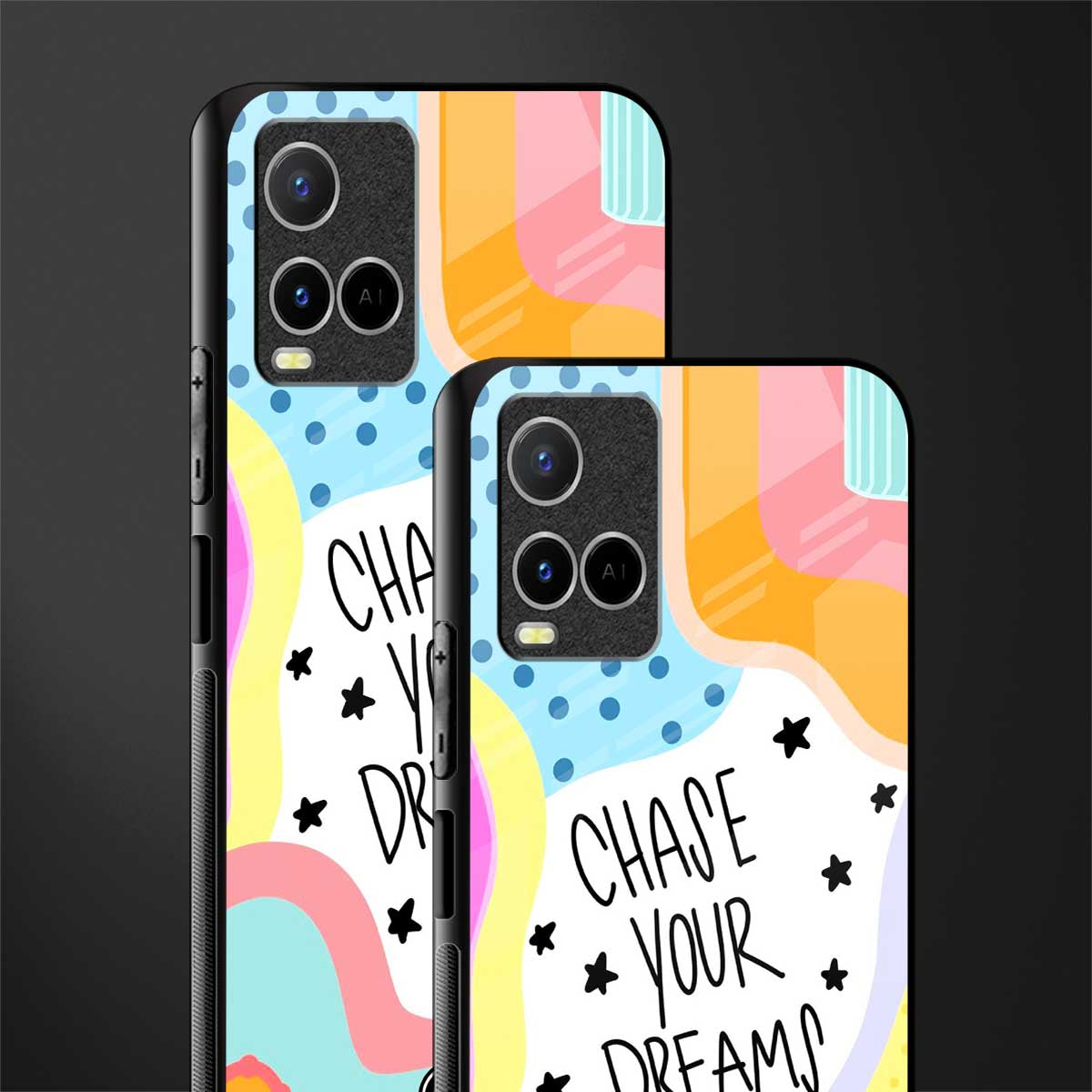 chase your dreams glass case for vivo y21s image-2