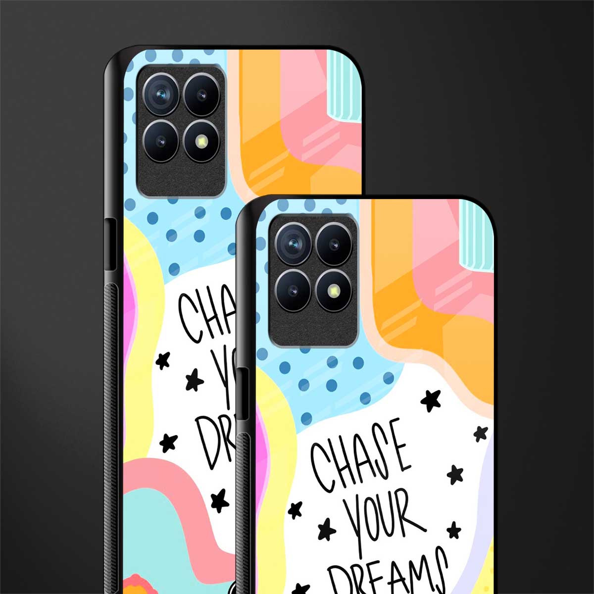 chase your dreams glass case for realme 8i image-2
