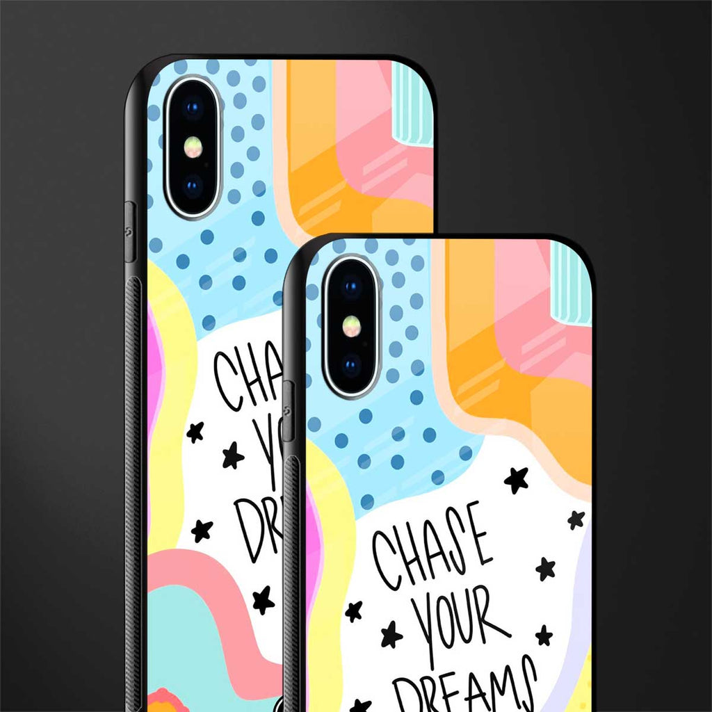chase your dreams glass case for iphone xs image-2