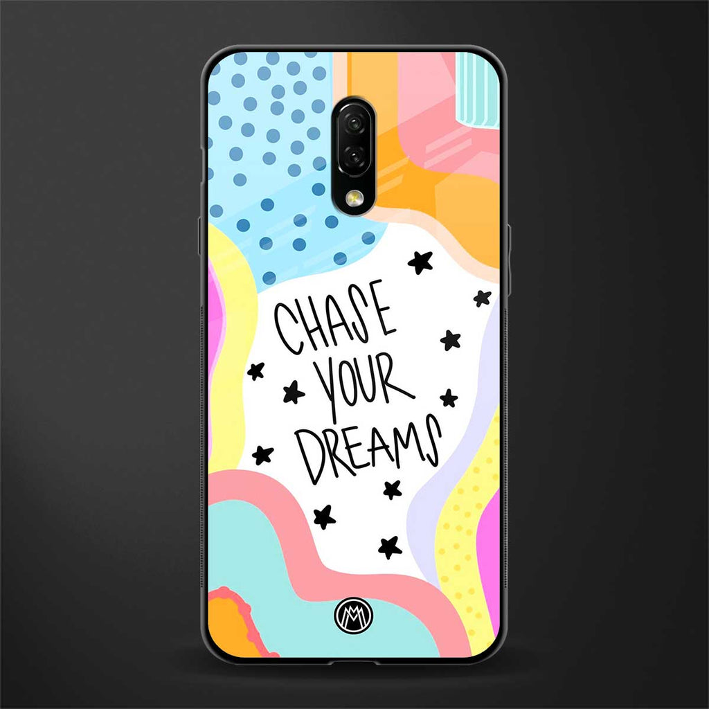 chase your dreams glass case for oneplus 7 image