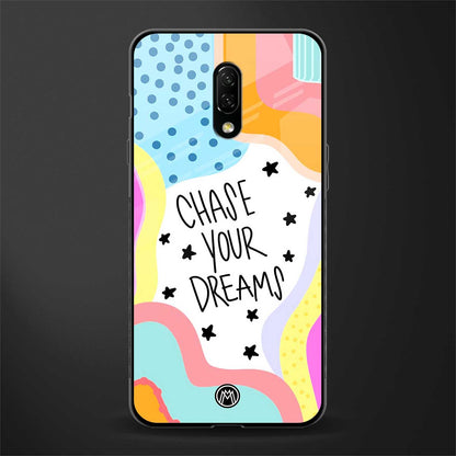 chase your dreams glass case for oneplus 7 image