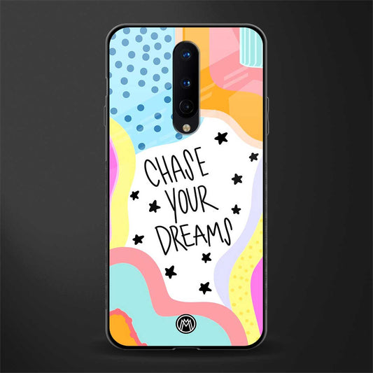 chase your dreams glass case for oneplus 8 image