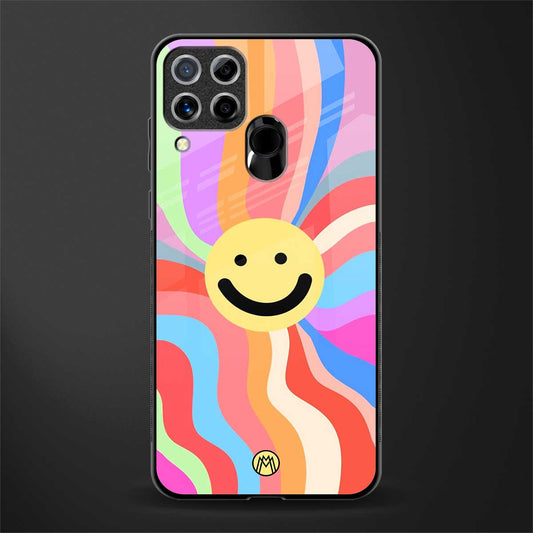 cheerful smiley glass case for realme c15 image