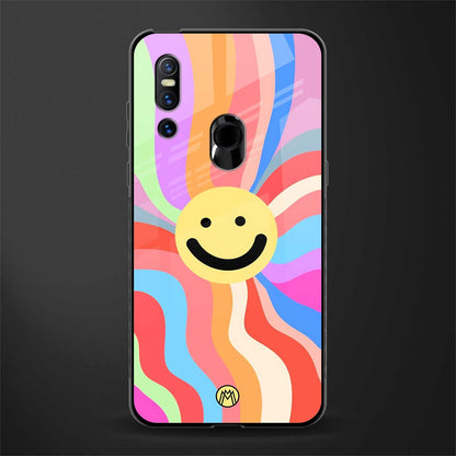 cheerful smiley glass case for vivo v15 image