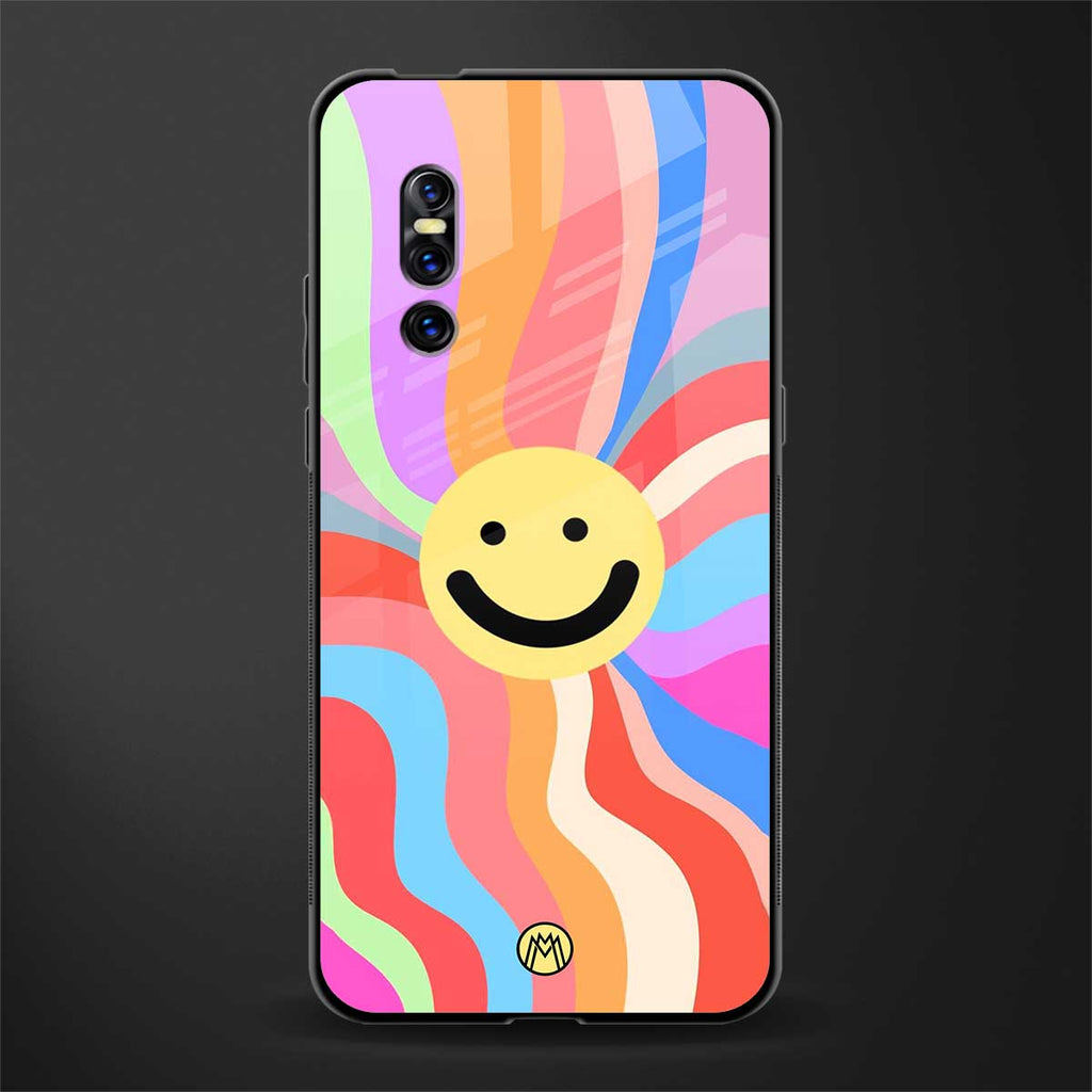 cheerful smiley glass case for vivo v15 pro image